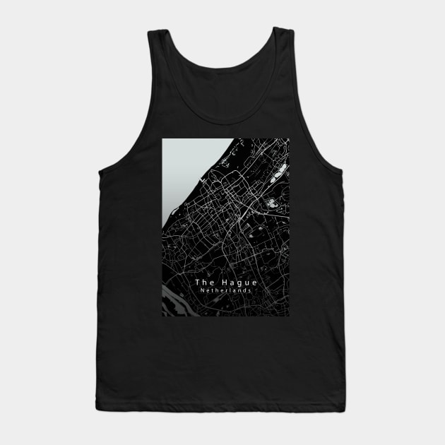 The Hague Netherlands City Map dark Tank Top by Robin-Niemczyk